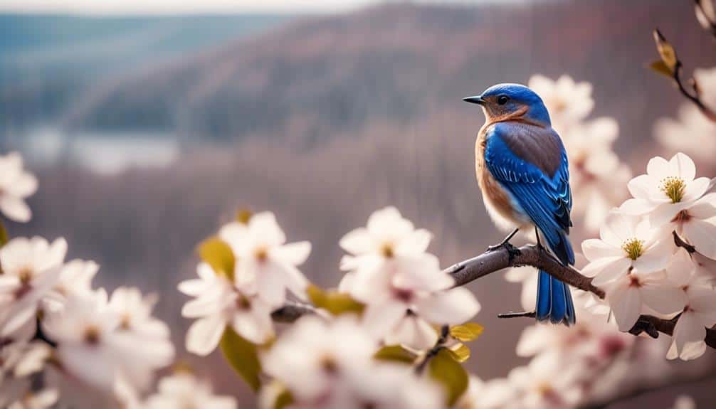 abundance of blue birds