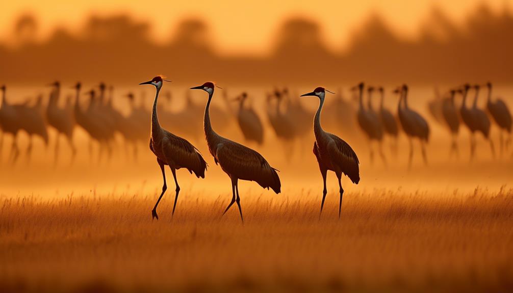 ancient plains migrating sandhill cranes