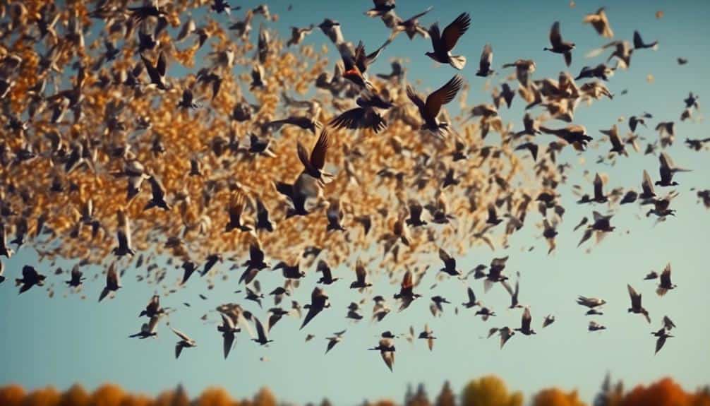 birds in fall migration