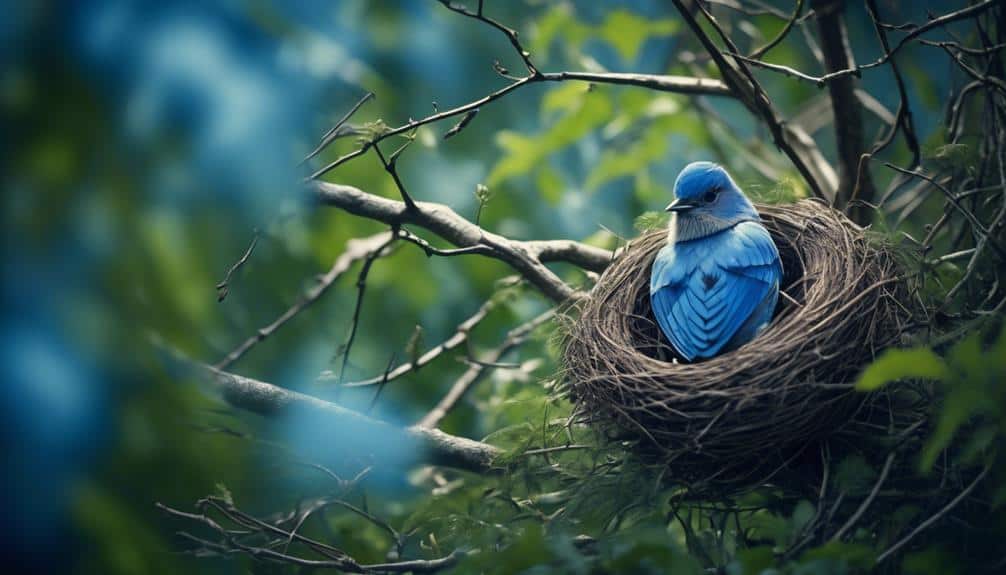 blue bird nesting in wisconsin