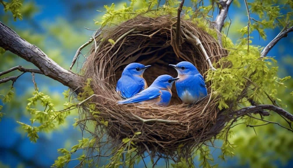 bluebird breeding and nesting