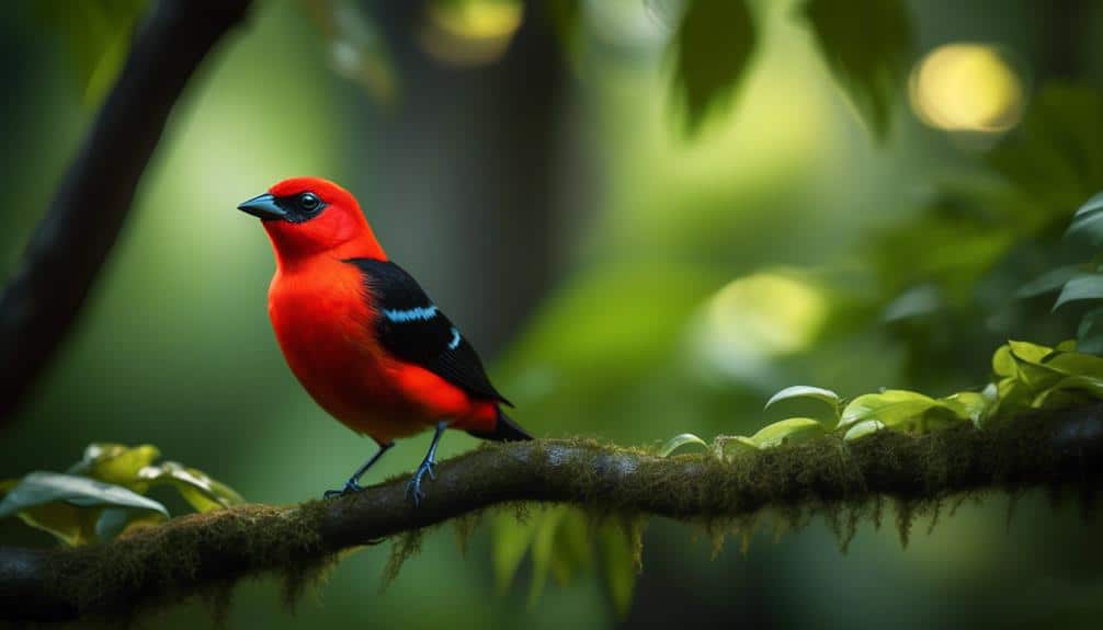 colorful bird species visit
