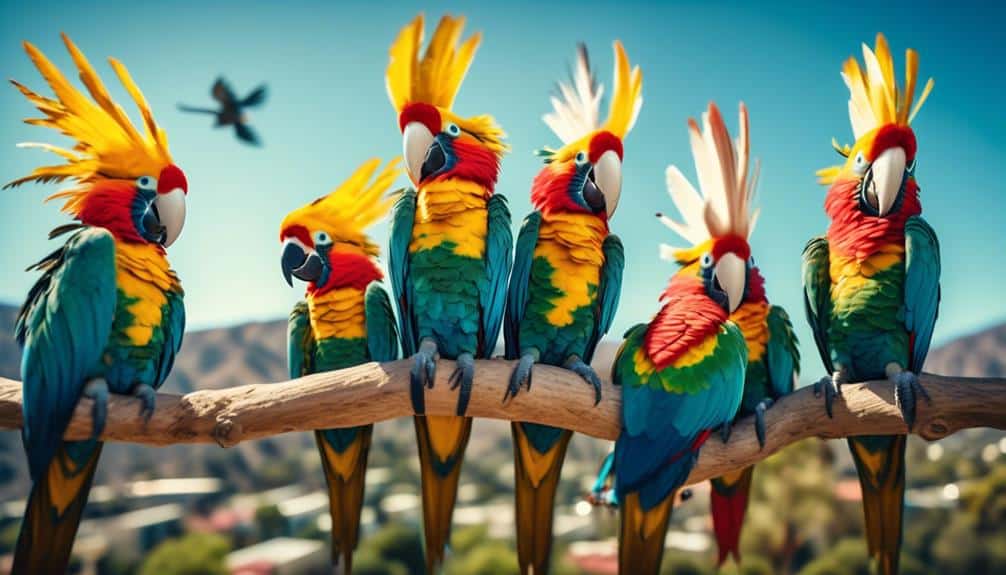 colorful feathered friends