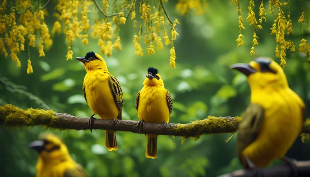 distinctive traits of yellow birds