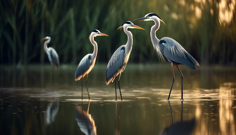 elegant wading birds