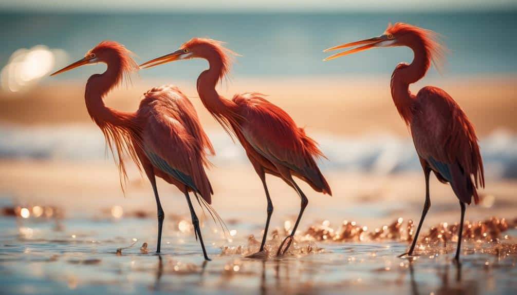 energetic egrets dance gracefully