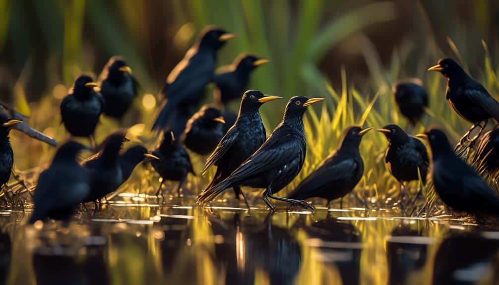 florida black birds behaviors