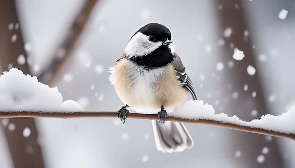 graceful black capped chickadee appearance