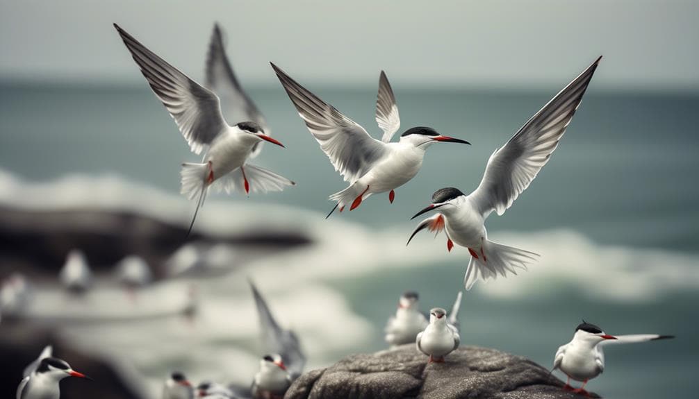 maine s shore tern acrobatics