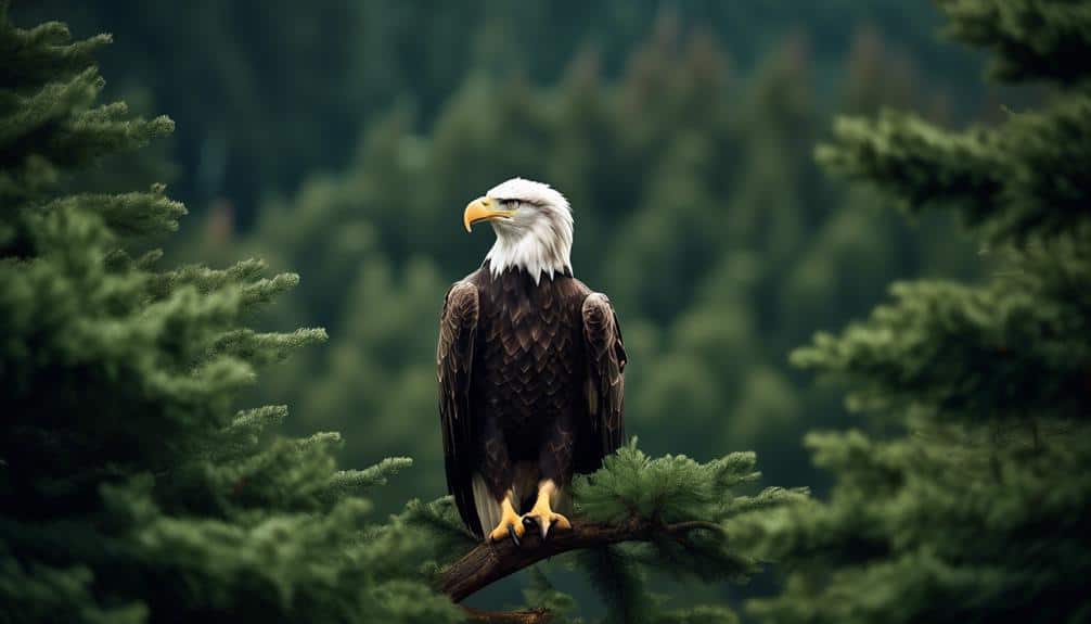 majestic american bald eagles