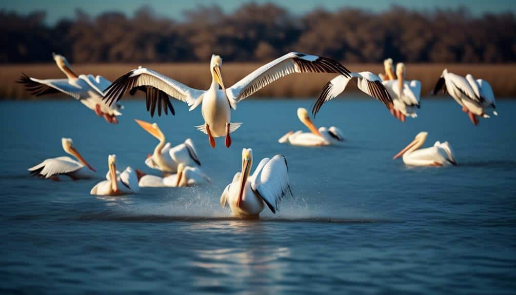 majestic american white pelican