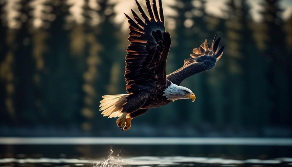 majestic bald eagles soaring
