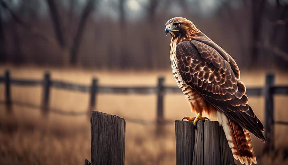 majestic red tailed hawk predators