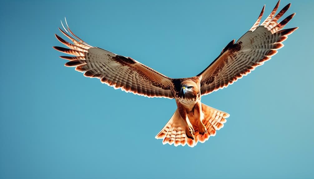 majestic red tailed hawk soaring