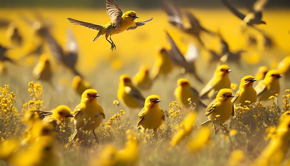 migration of yellow birds