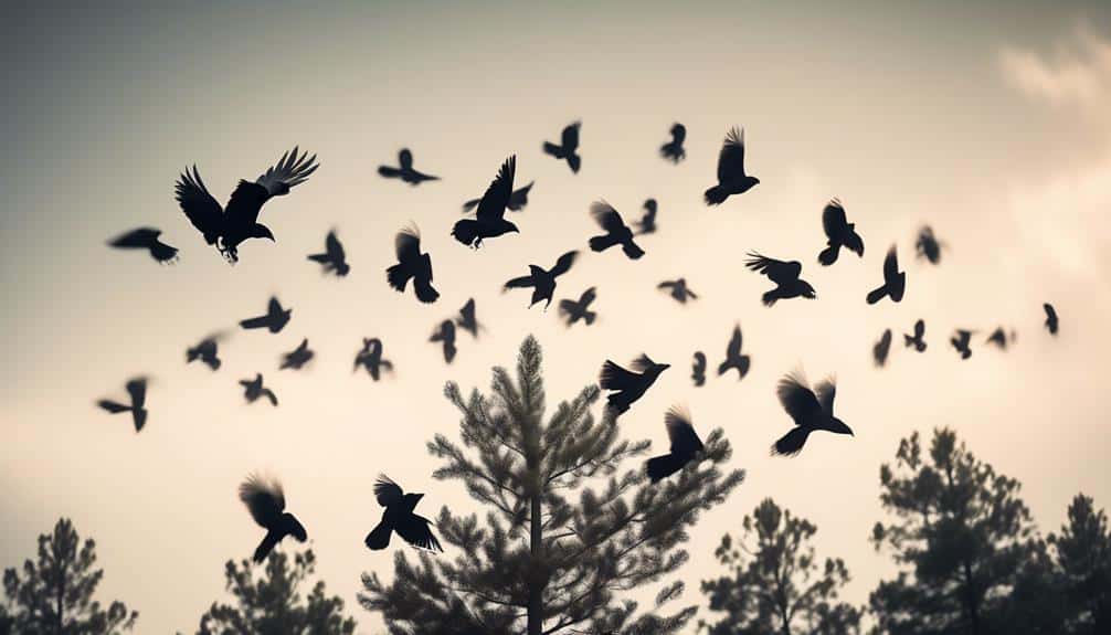 observing black bird behavior