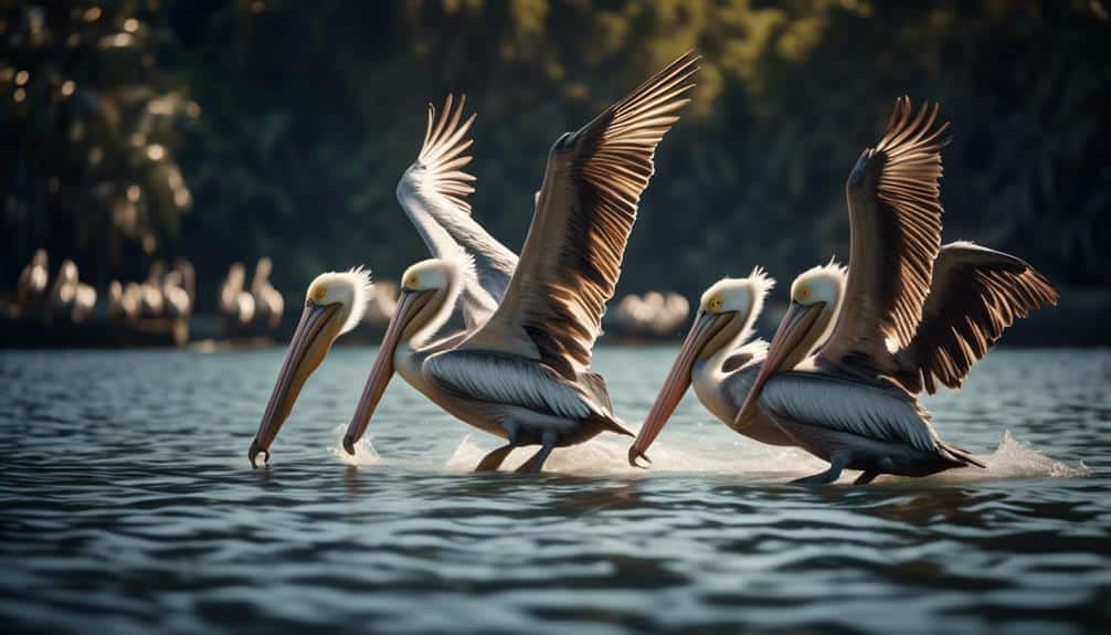 pelican skilled waterway fishermen