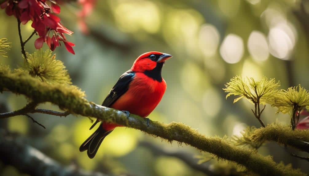 red birds habitat and distribution