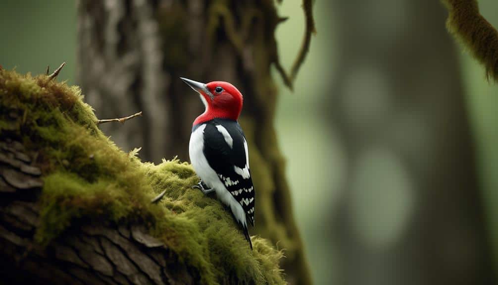 red headed woodpecker s rhythmic drumming