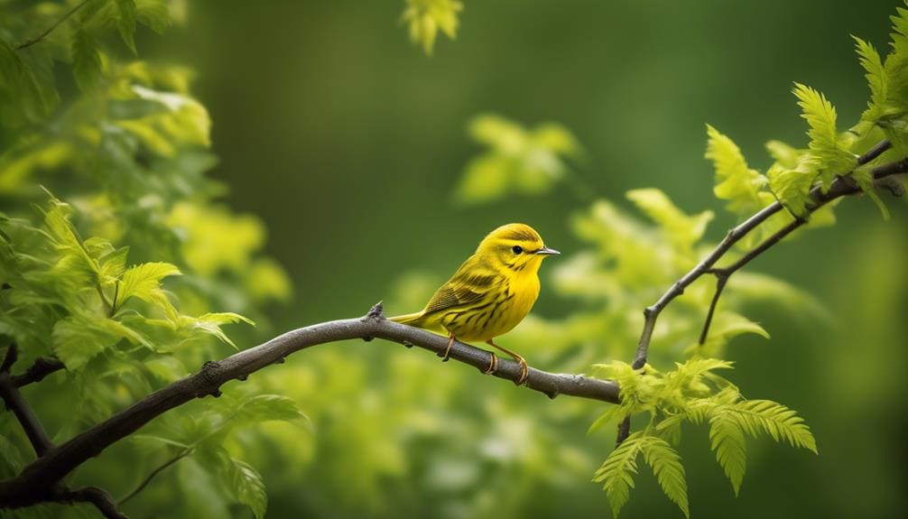 small bright yellow bird