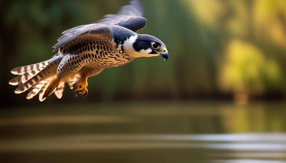 speedy peregrine falcons soar