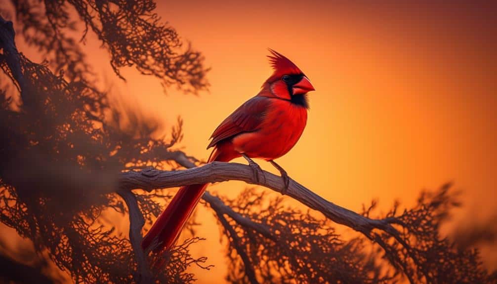 texan skies filled with red birds