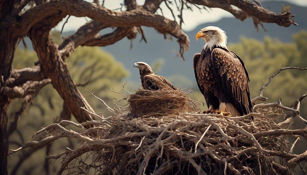 texas eagles nesting habits