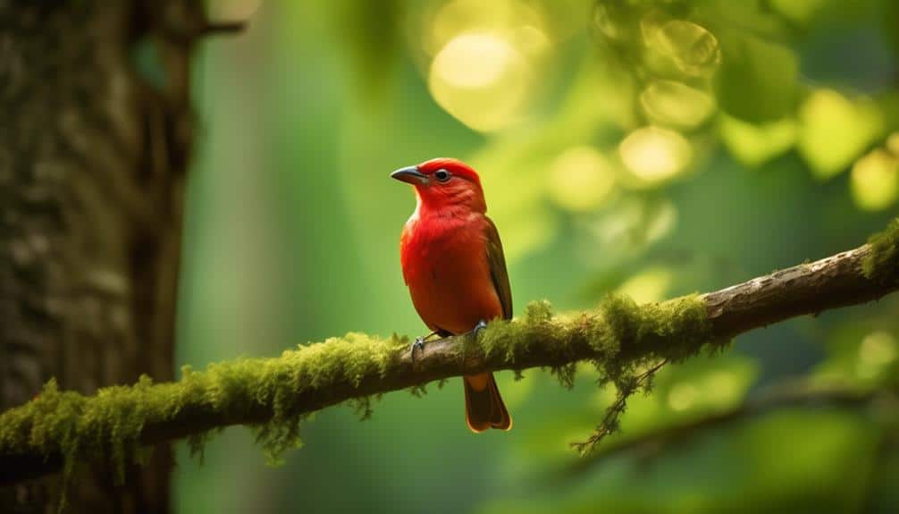 uncommon summer tanager sighting