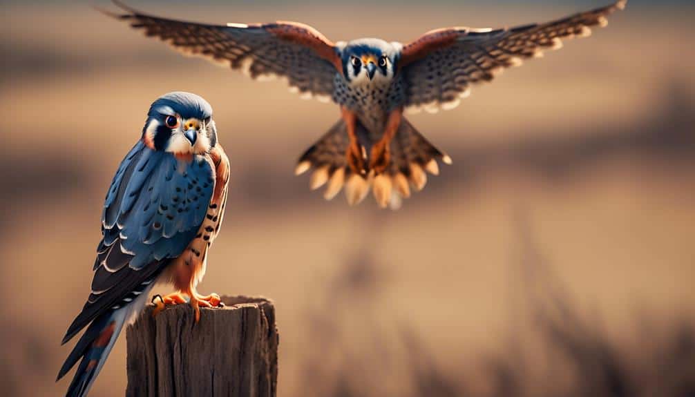 vibrant american kestrel falcon