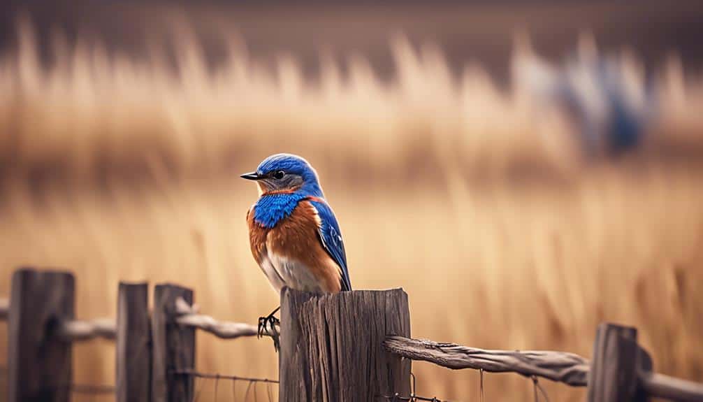 vibrant bird with blue