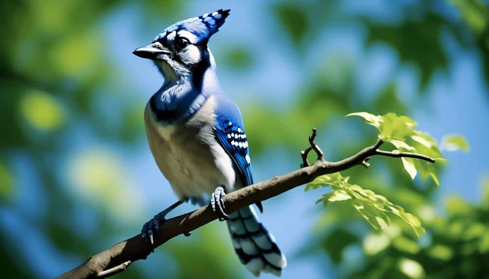 vibrant blue jay bird