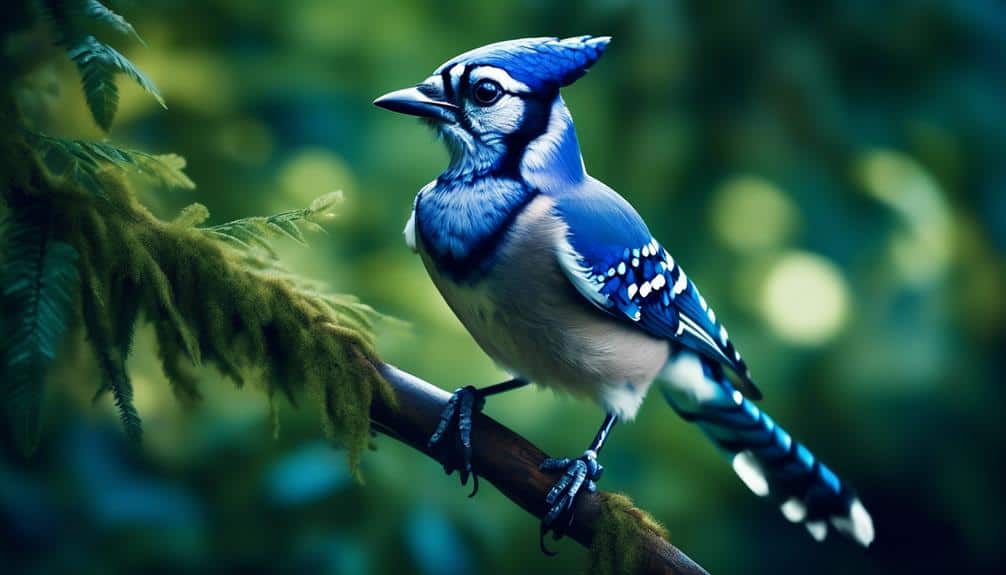 vibrant blue jay bird
