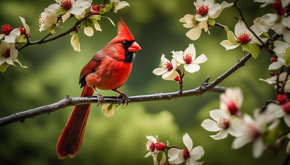 vibrant red bird species