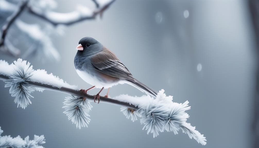 winter sparrow dark eyed junco