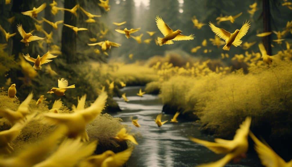 yellow bird habitats and migrations