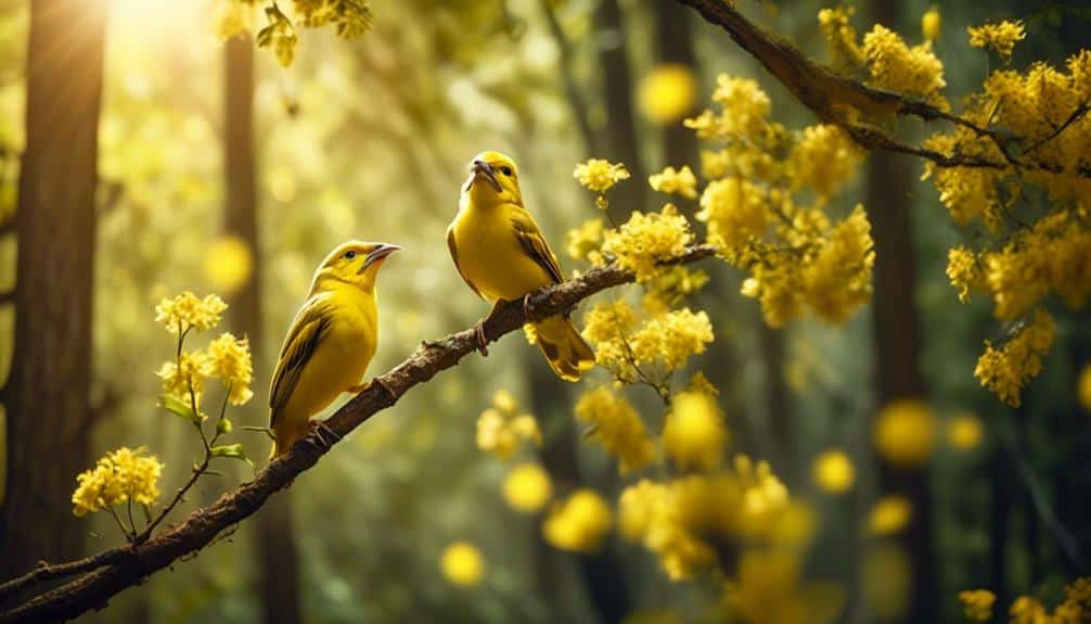 yellow birds habitat and distribution