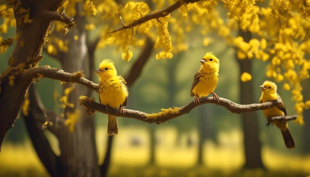 yellow birds habitat and distribution