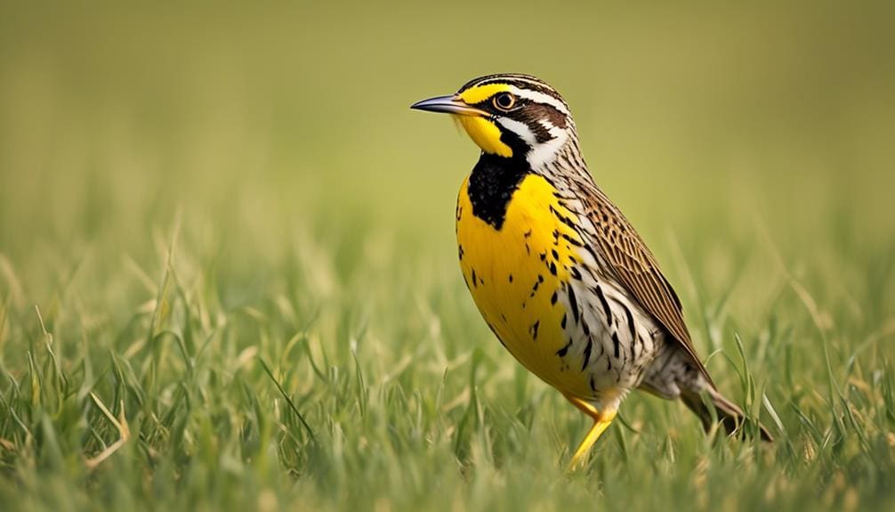 yellow songbird of grasslands